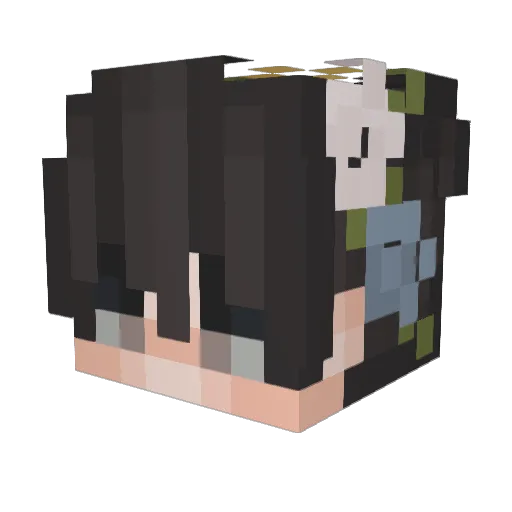 TzombieTVN Minecraft avatar head, 3D render