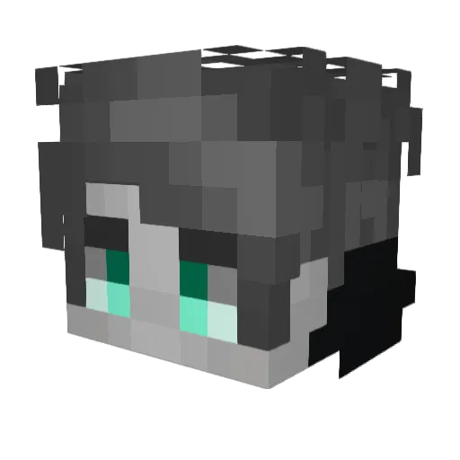 Tzpo Minecraft avatar head, 3D render