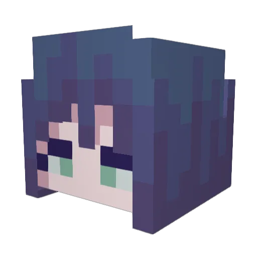 Tzrdo Minecraft avatar head, 3D render