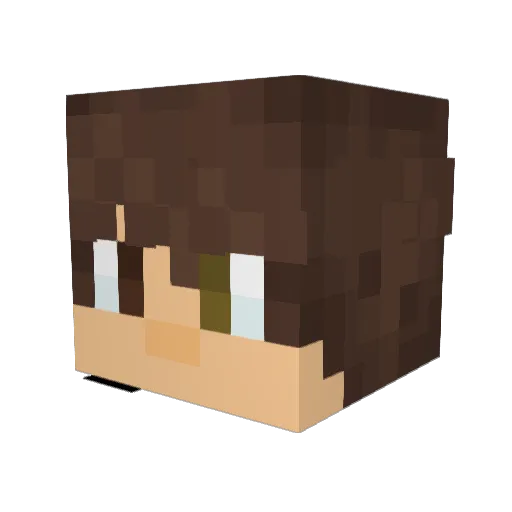 Tzucks Minecraft avatar head, 3D render