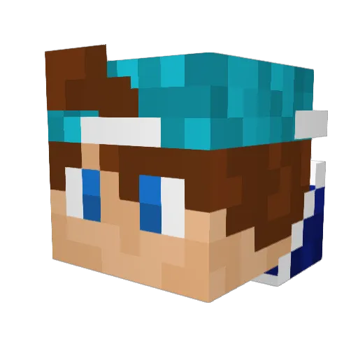 Tzufit Minecraft avatar head, 3D render