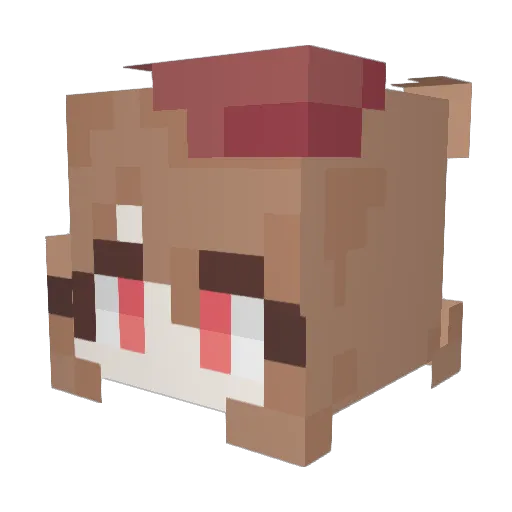 Tzuhwi Minecraft avatar head, 3D render