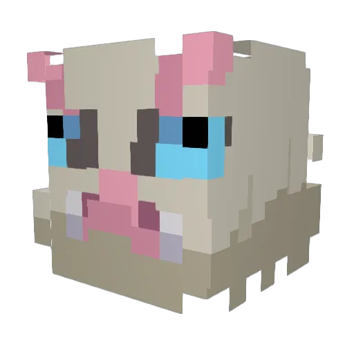 Tzuikoniu Minecraft avatar head, 3D render