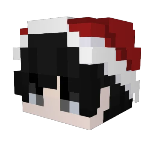 Tzuruu Minecraft avatar head, 3D render