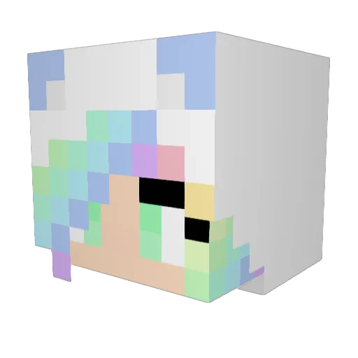 Tzuyu0614 Minecraft avatar head, 3D render