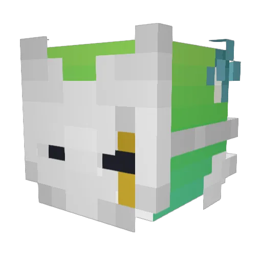 TzyI Minecraft avatar head, 3D render