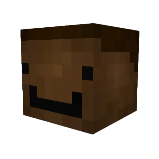 U1S Minecraft avatar head, 3D render