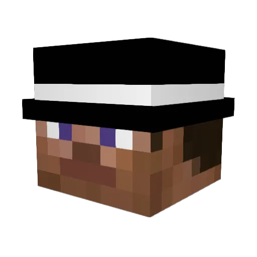 U3305 Minecraft avatar head, 3D render