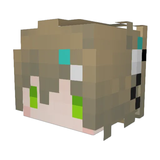 U3u_oAo Minecraft avatar head, 3D render
