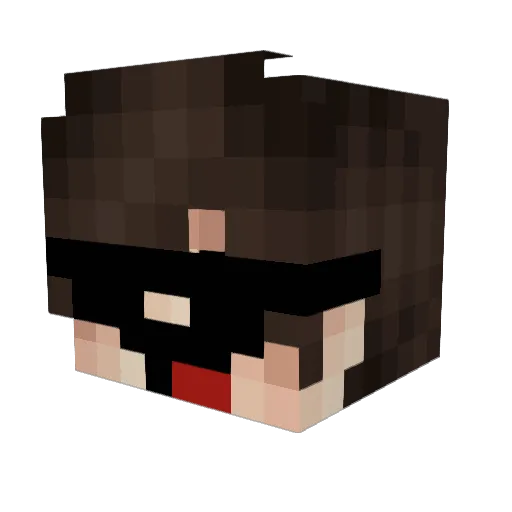 U4V Minecraft avatar head, 3D render