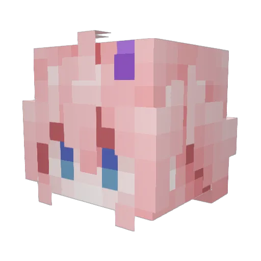 U511 Minecraft avatar head, 3D render
