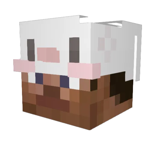 U5_S Minecraft avatar head, 3D render