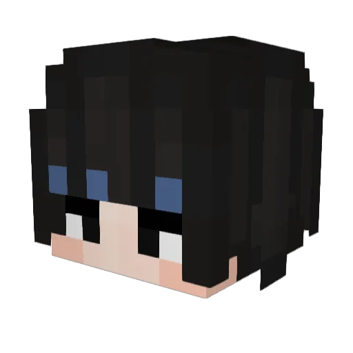 UAJD Minecraft avatar head, 3D render