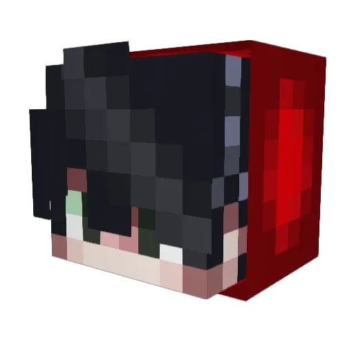 UAKG Minecraft avatar head, 3D render