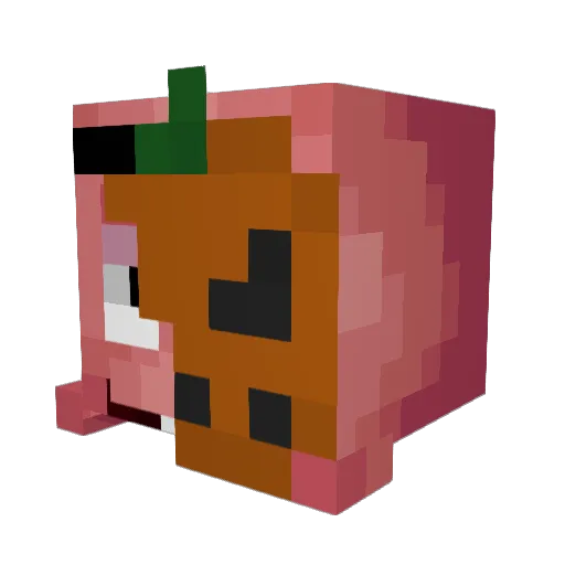 UAmaxxing Minecraft avatar head, 3D render