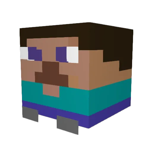 UAreANoob Minecraft avatar head, 3D render