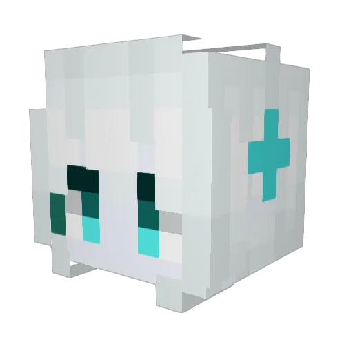 UBGF Minecraft avatar head, 3D render