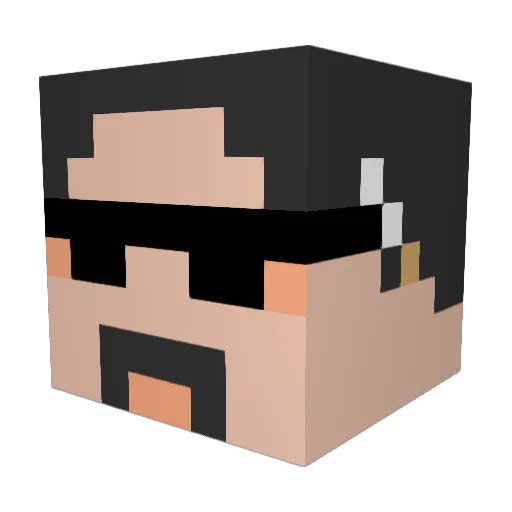 UCAAAANT Minecraft avatar head, 3D render