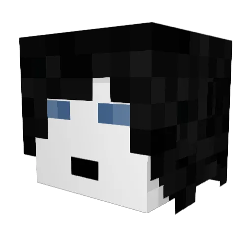 UCBT Minecraft avatar head, 3D render