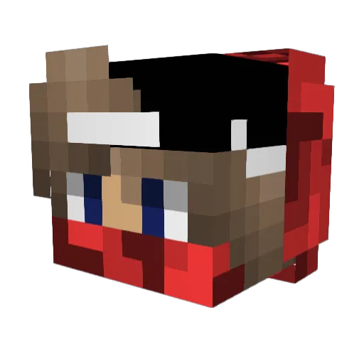UCHIHA_BATOT Minecraft avatar head, 3D render