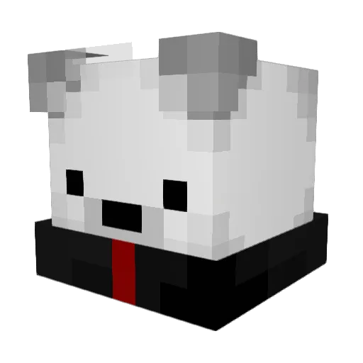 UCHIHA_OP Minecraft avatar head, 3D render