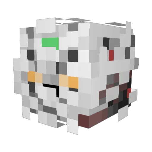 UCMix Minecraft avatar head, 3D render