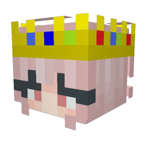 UCgaming55 Minecraft avatar head, 3D render
