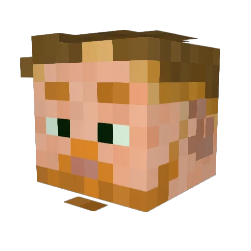 UDIS0N Minecraft avatar head, 3D render