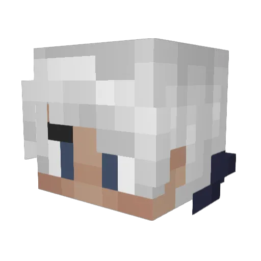 UDZPanda Minecraft avatar head, 3D render