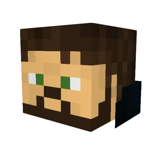 UDead11 Minecraft avatar head, 3D render