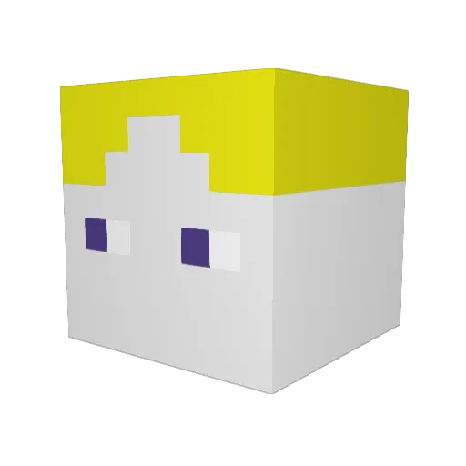 UEFinn Minecraft avatar head, 3D render