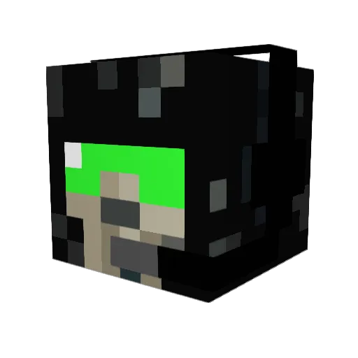 UFC100 Minecraft avatar head, 3D render