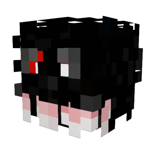 UFO6 Minecraft avatar head, 3D render