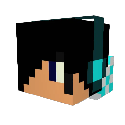UFOBEAST21 Minecraft avatar head, 3D render