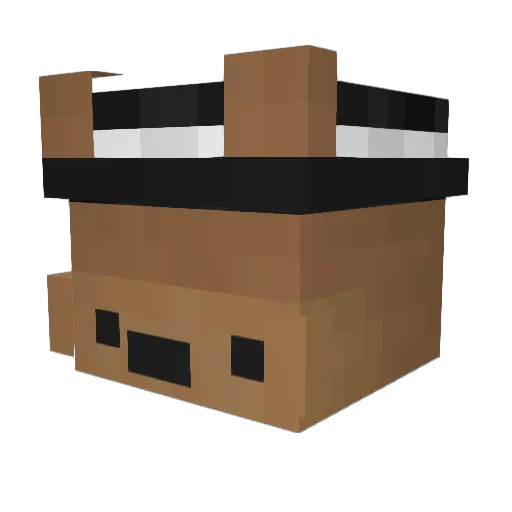 UFOv357 Minecraft avatar head, 3D render