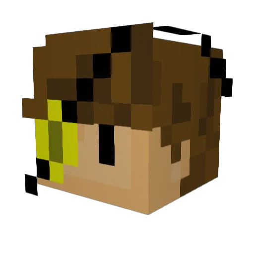 UFSaNS890 Minecraft avatar head, 3D render