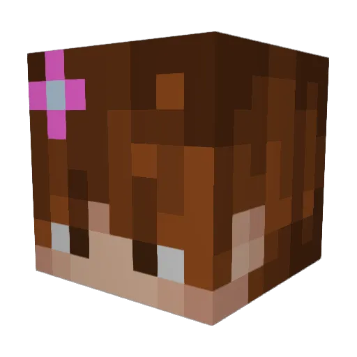 UForgotUrWaffles Minecraft avatar head, 3D render