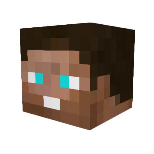 UFotechno Minecraft avatar head, 3D render
