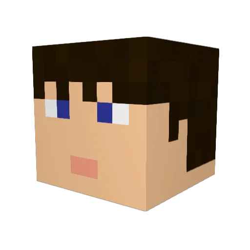 UGCaver Minecraft avatar head, 3D render