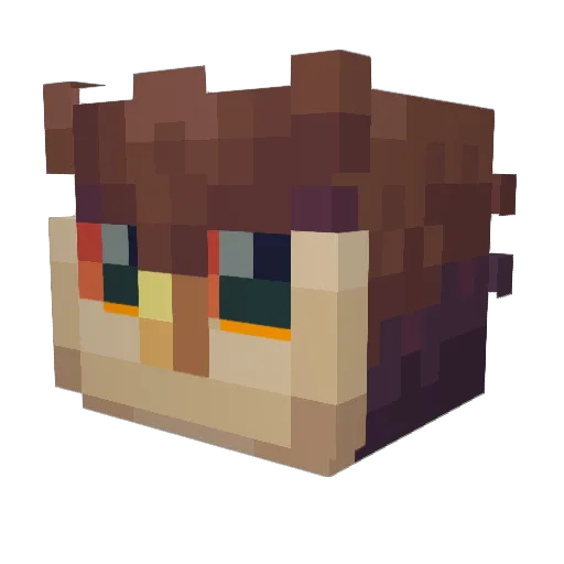 UGGL4 Minecraft avatar head, 3D render