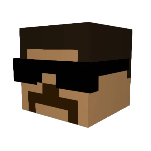 UGHITSAJ Minecraft avatar head, 3D render