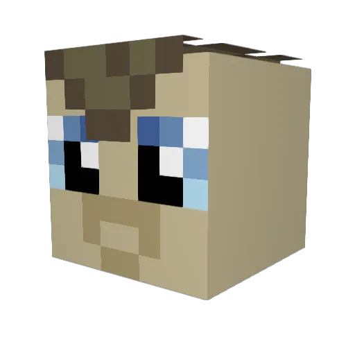 UGRSC Minecraft avatar head, 3D render