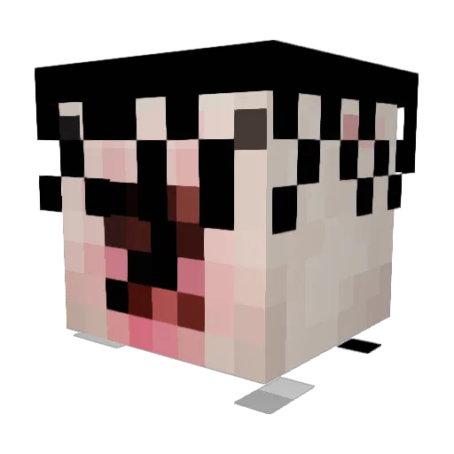UG_172 Minecraft avatar head, 3D render