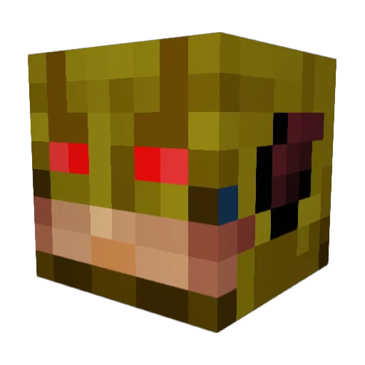 UHTR3D Minecraft avatar head, 3D render