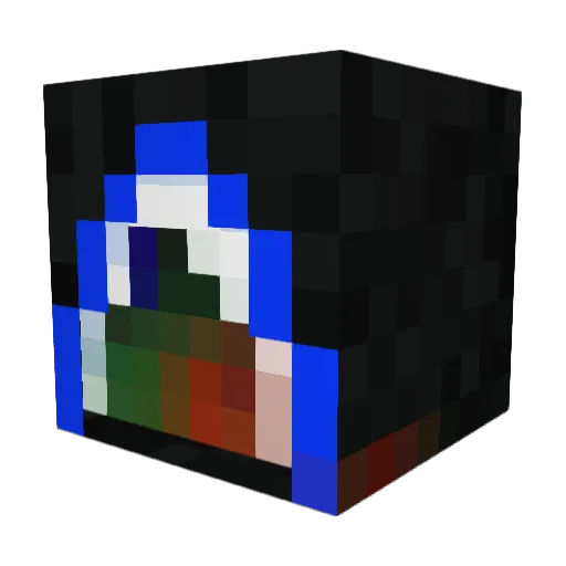 UI0_1000 Minecraft avatar head, 3D render