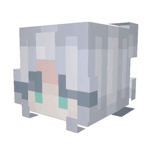 UJJJJJ Minecraft avatar head, 3D render