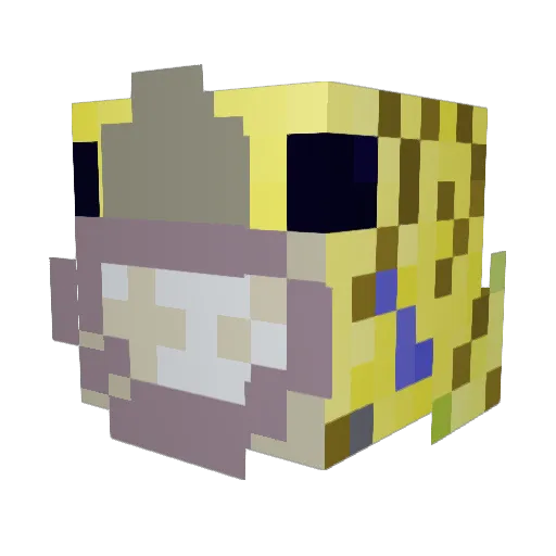 UJTG Minecraft avatar head, 3D render
