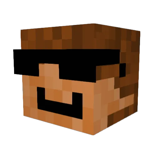 UJnicorn Minecraft avatar head, 3D render