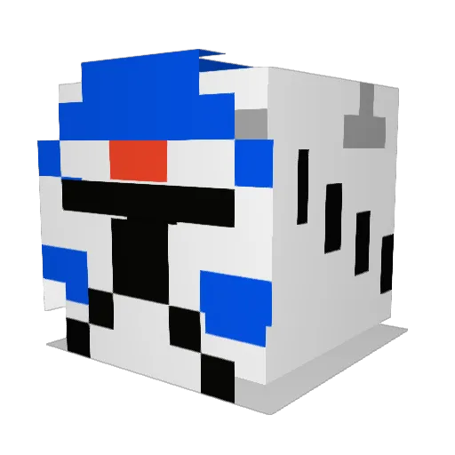 UKAoAnimal Minecraft avatar head, 3D render