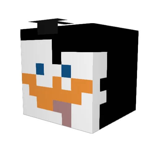 UKControl Minecraft avatar head, 3D render